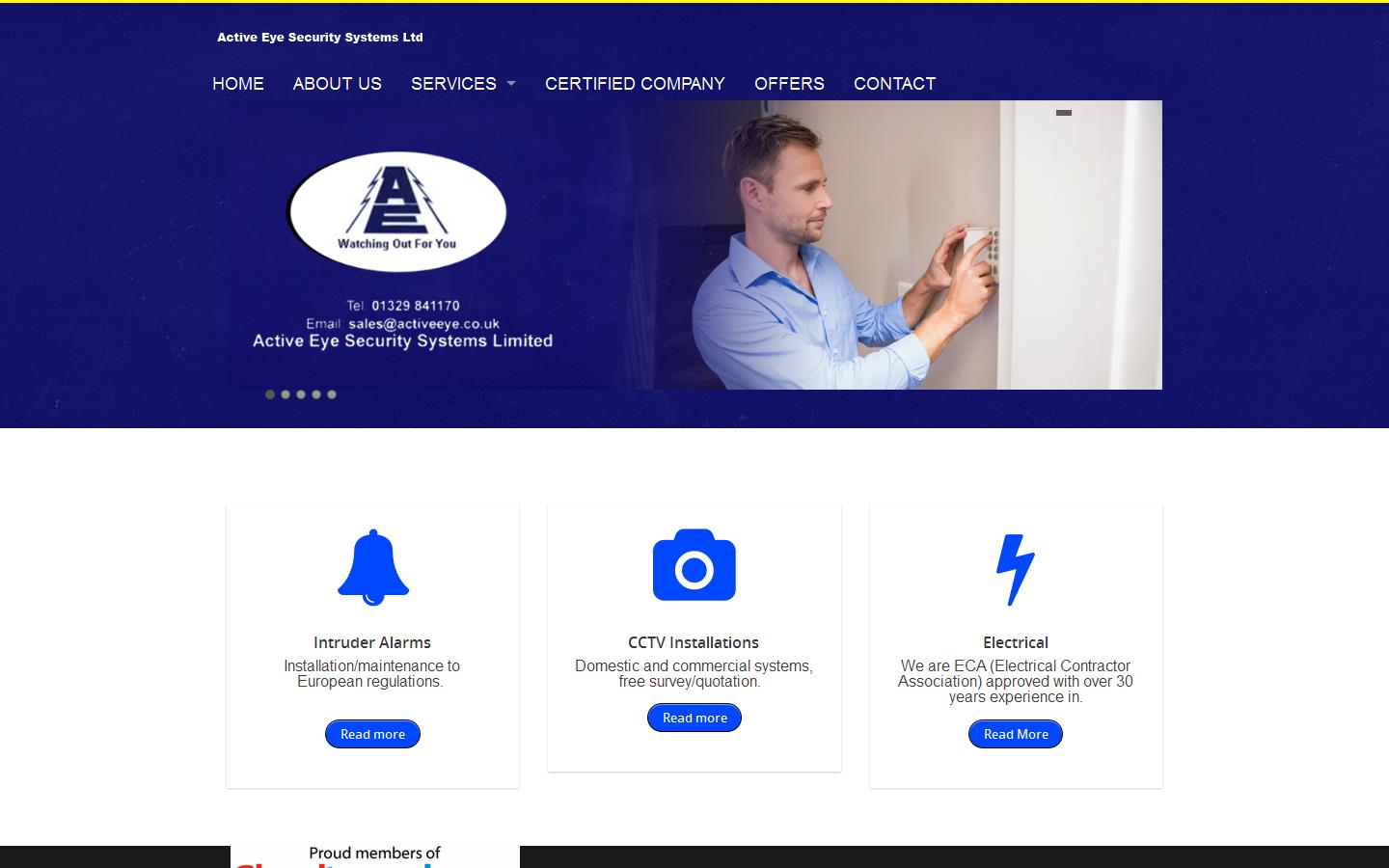 Active Eye Security Systems Ltd Website