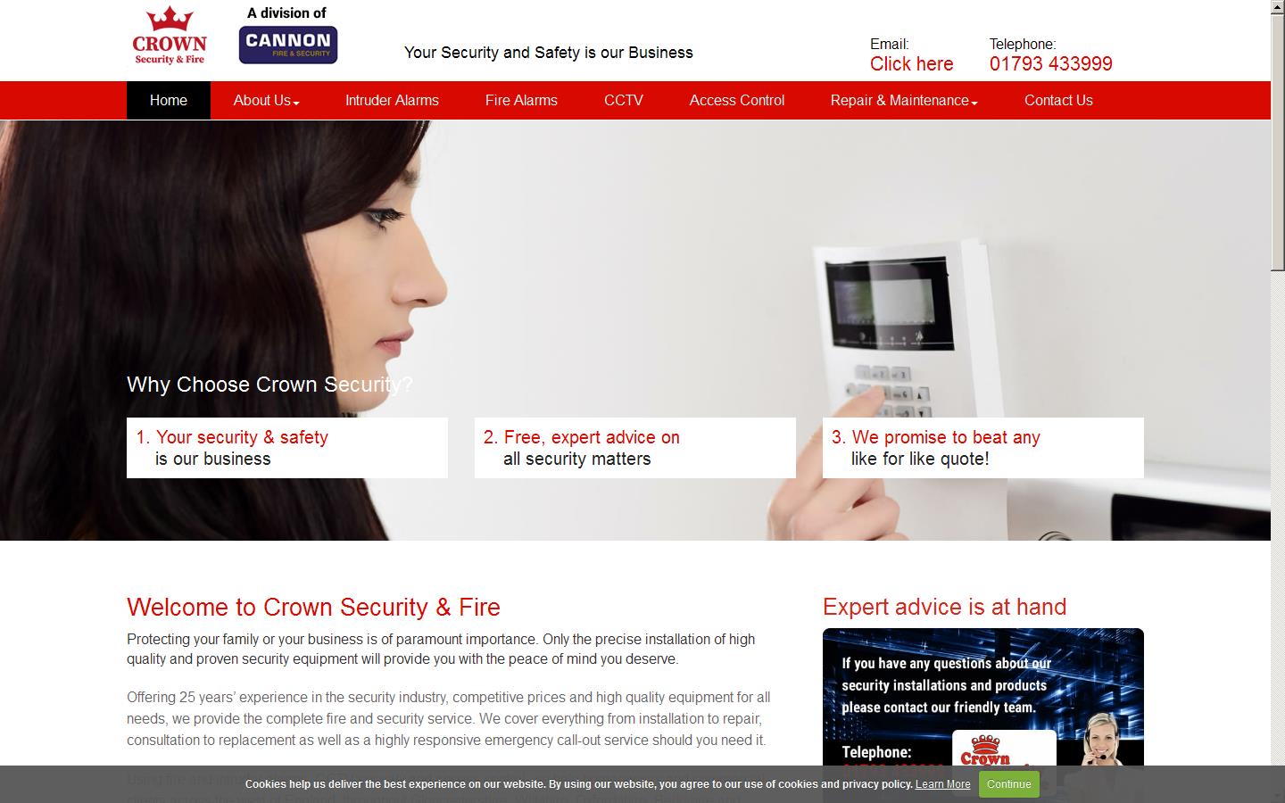 Crown Security & Fire Ltd Website