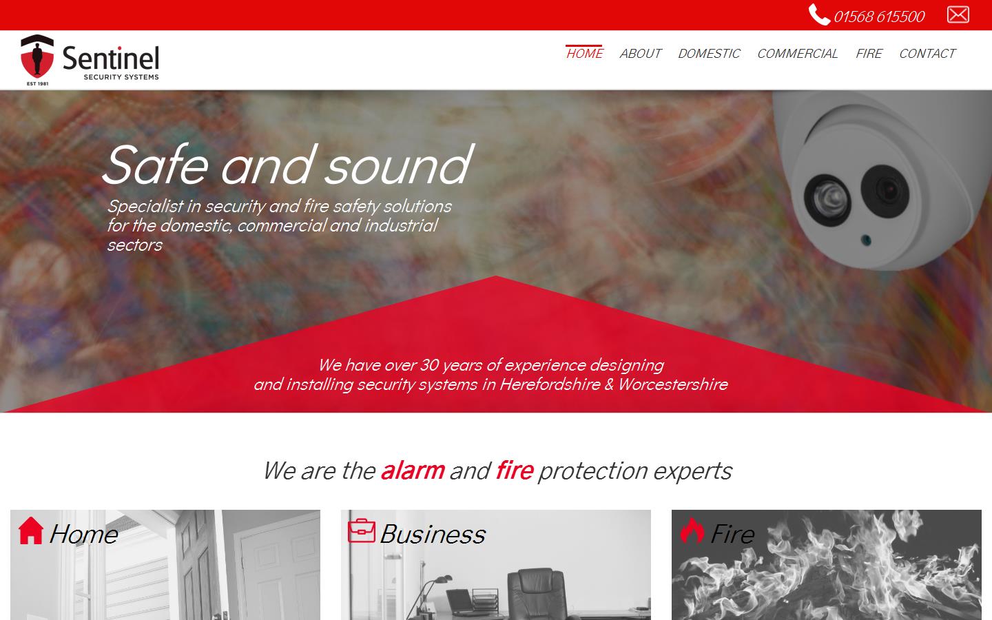 Sentinel Security Systems Ltd Website