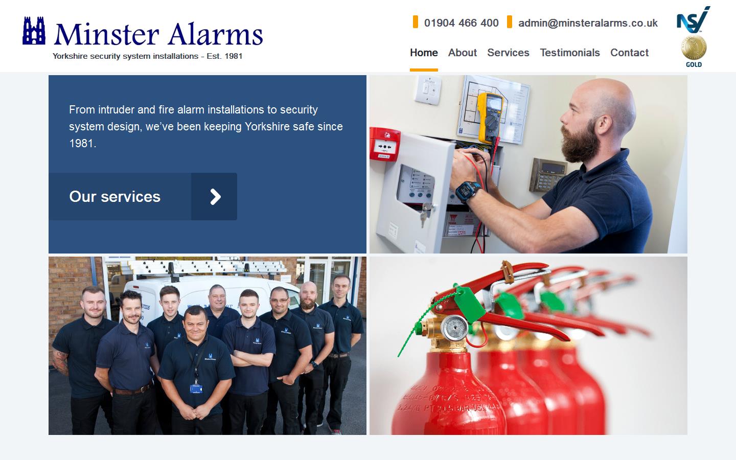 Minster Alarms Website