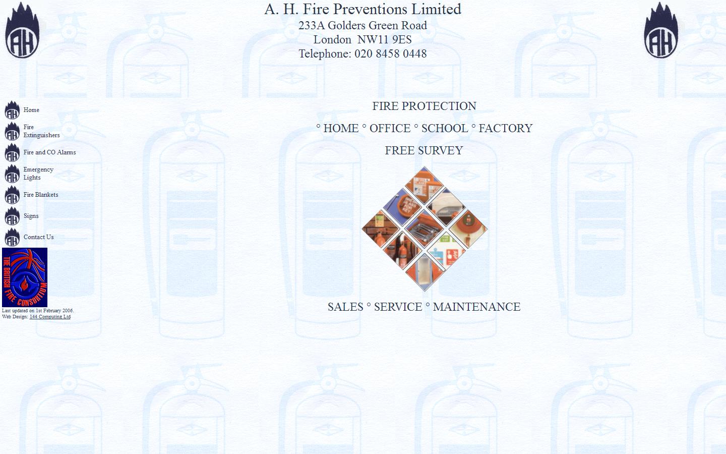 A H Fire Preventions Ltd Website