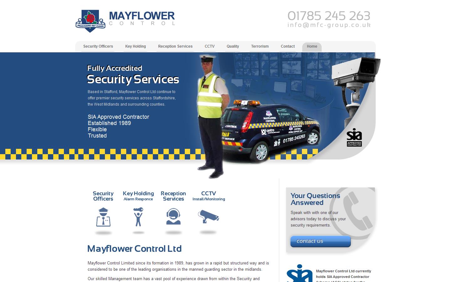 Mayflower Control Website