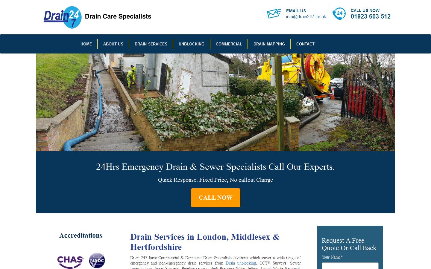 Drain 24/7 Website