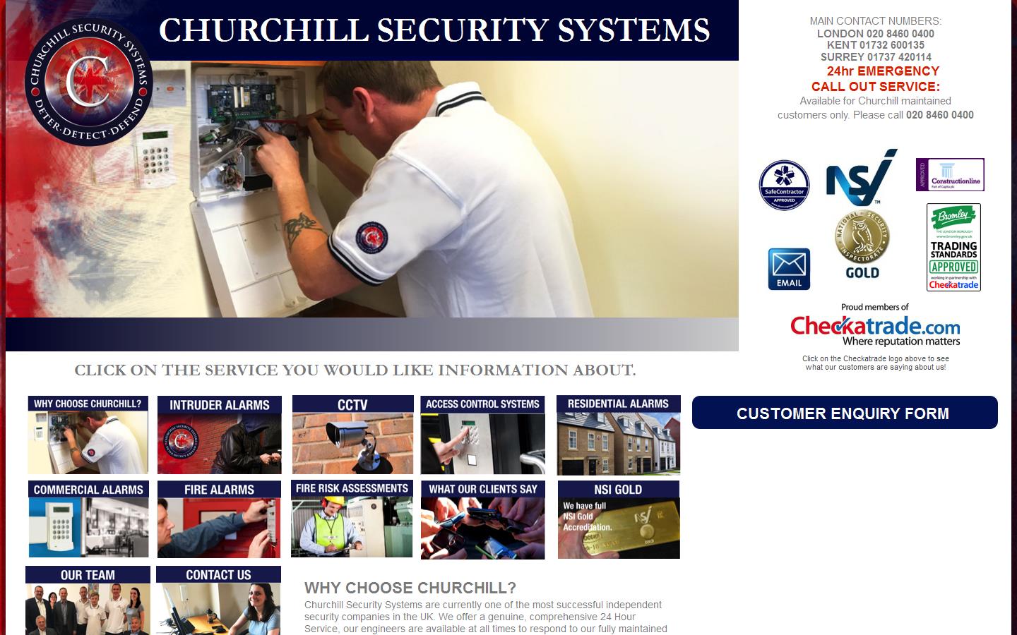 Churchill Security Systems Ltd Website