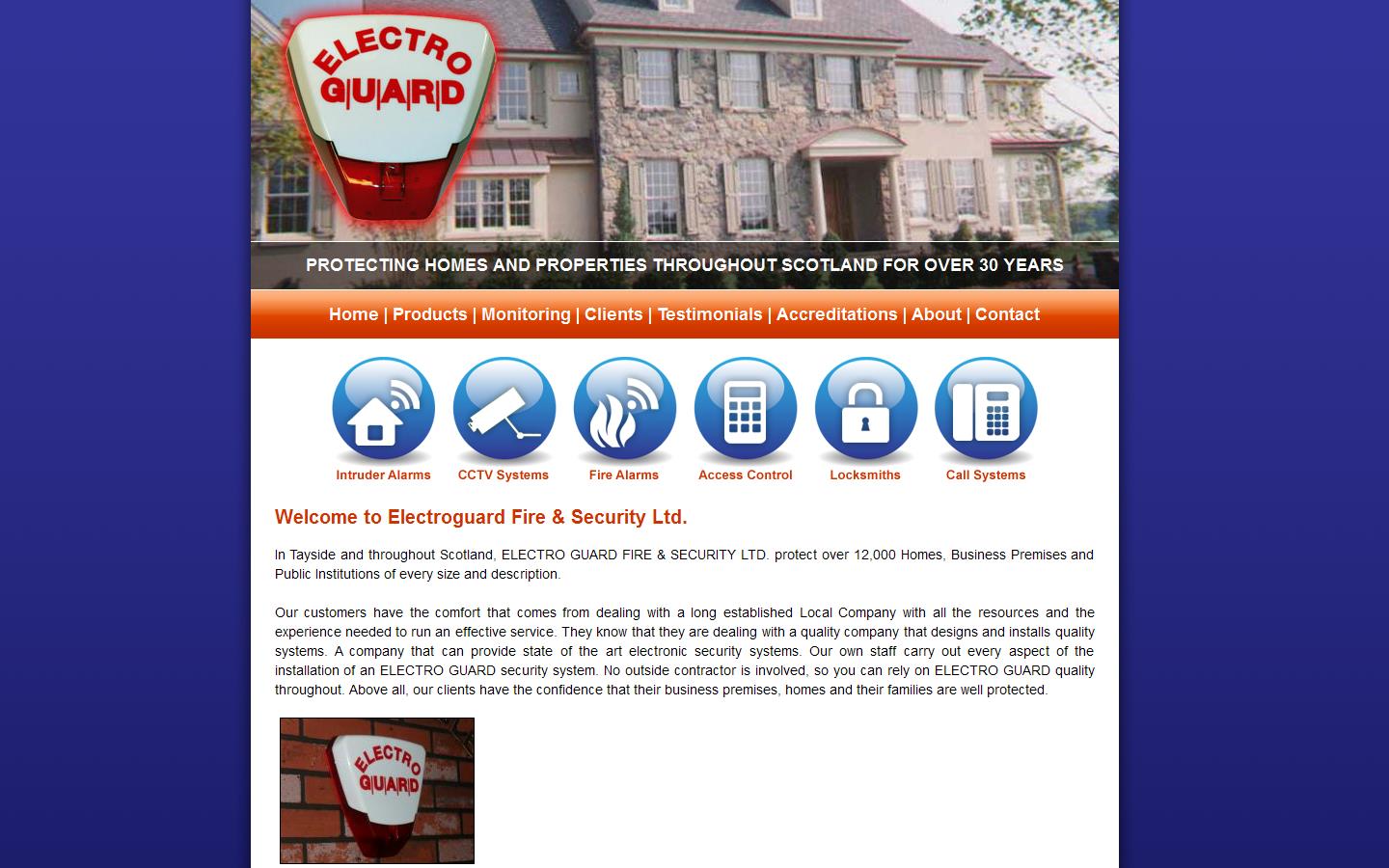 Electro Guard Fire & Security Ltd Website