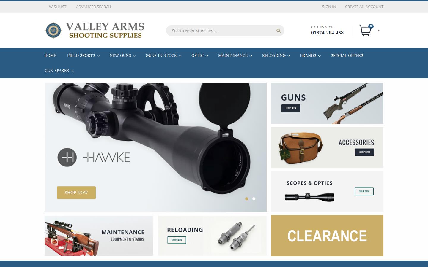 Valley Arms Website
