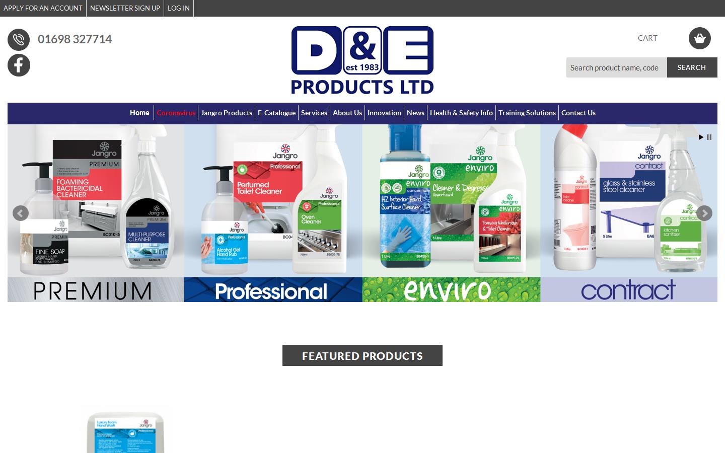 D & E Products Ltd Website