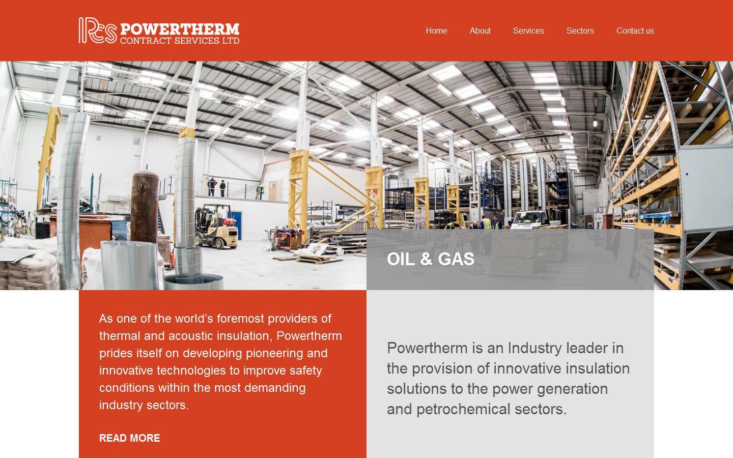 Powertherm contract Services Website