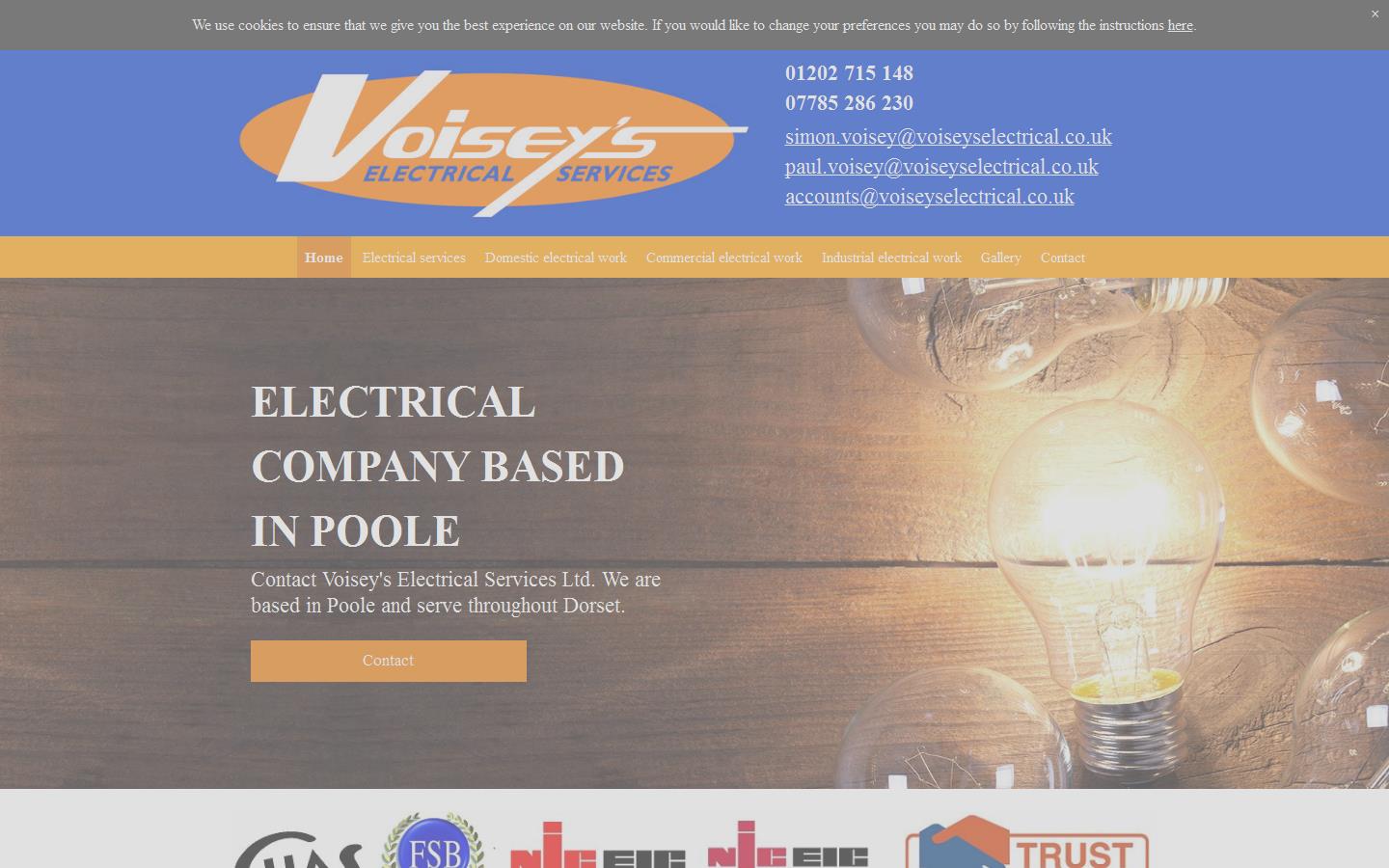 Voisey''s Electrical Services Website