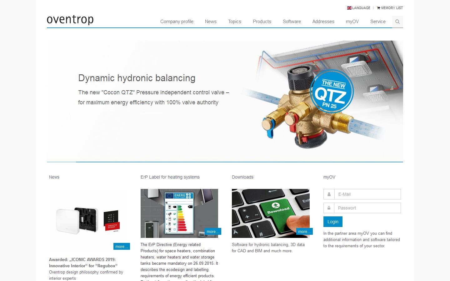 Oventrop UK Ltd Website