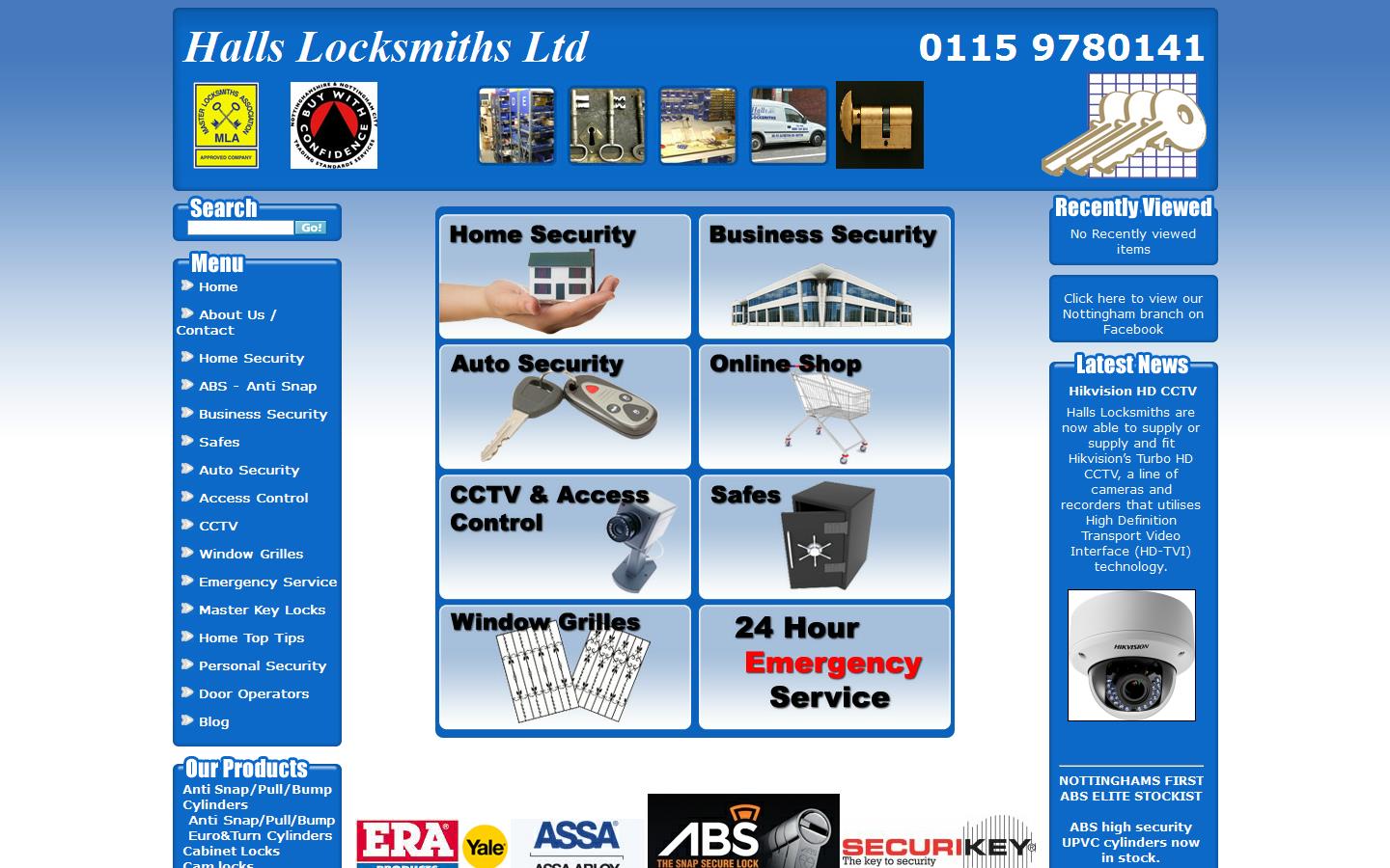 Halls Locksmiths Ltd Website