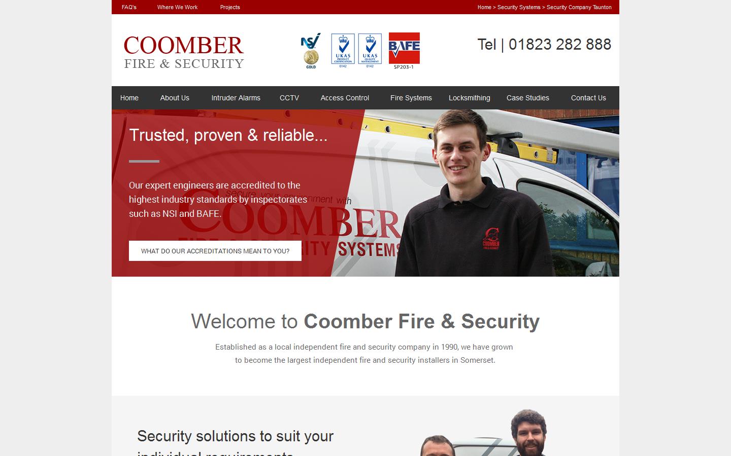 Coomber Fire & Security Website