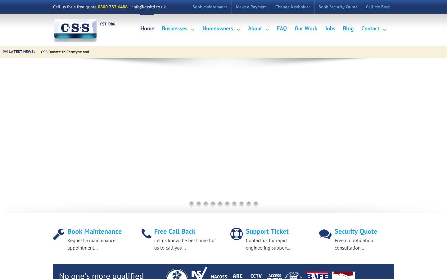 Connelly Security Systems Website