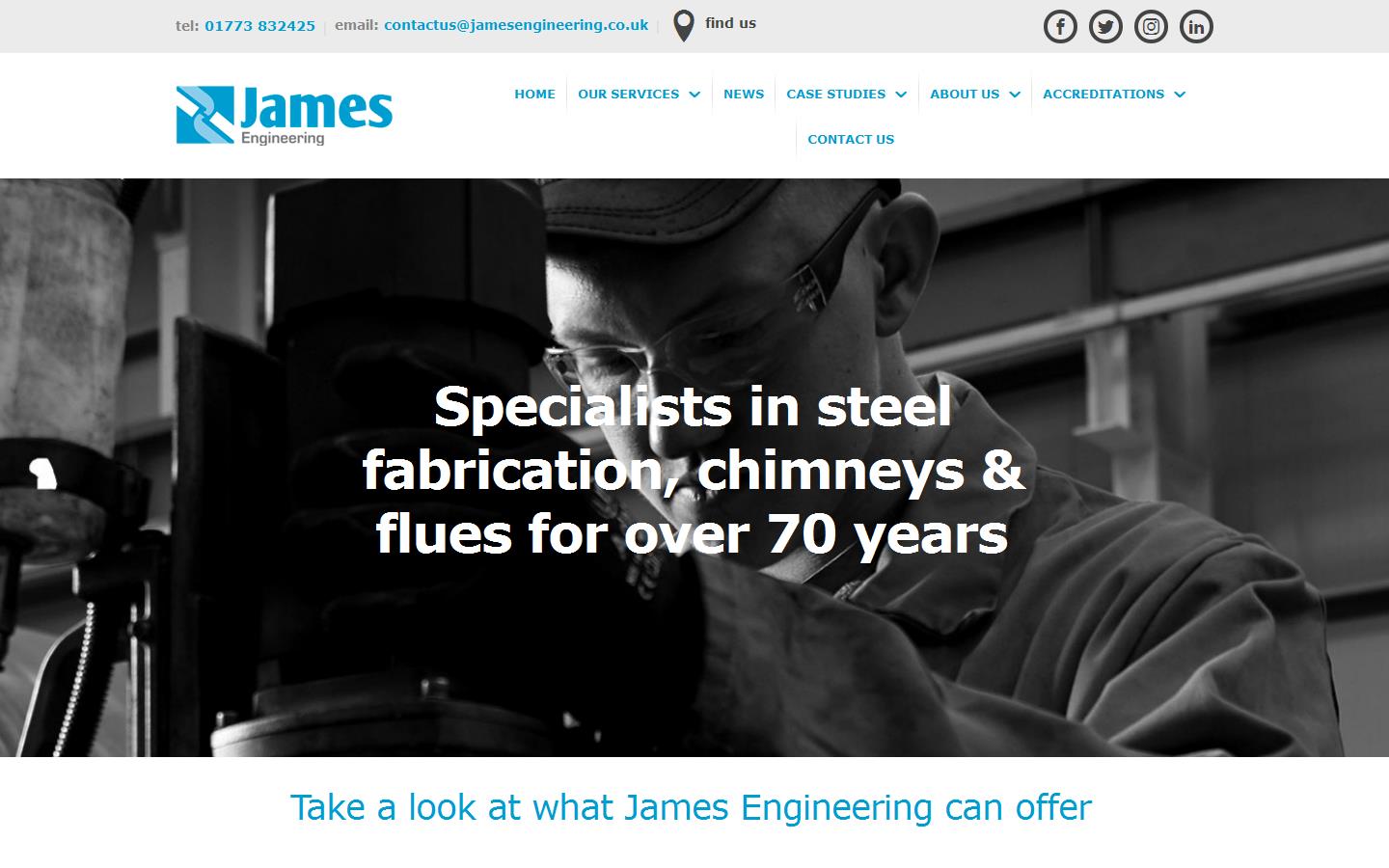 James Engineering Website
