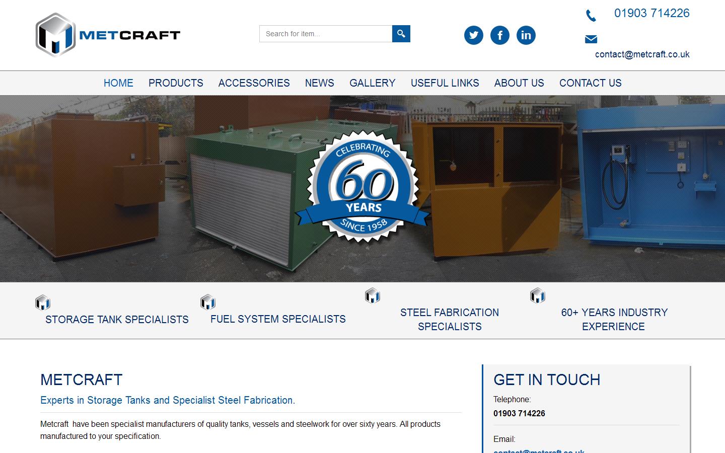 Metcraft Ltd Website