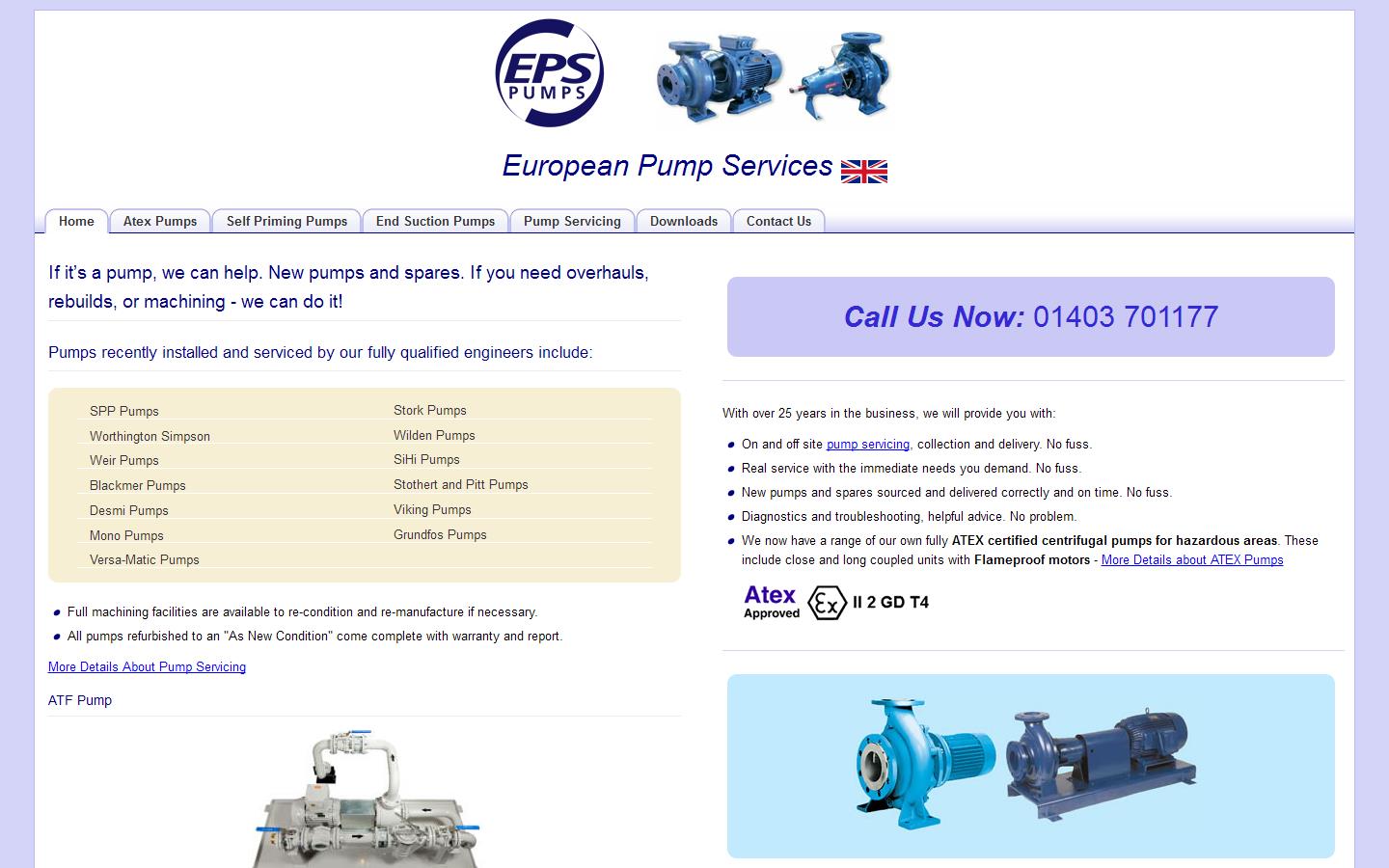European Pump Services Ltd Website