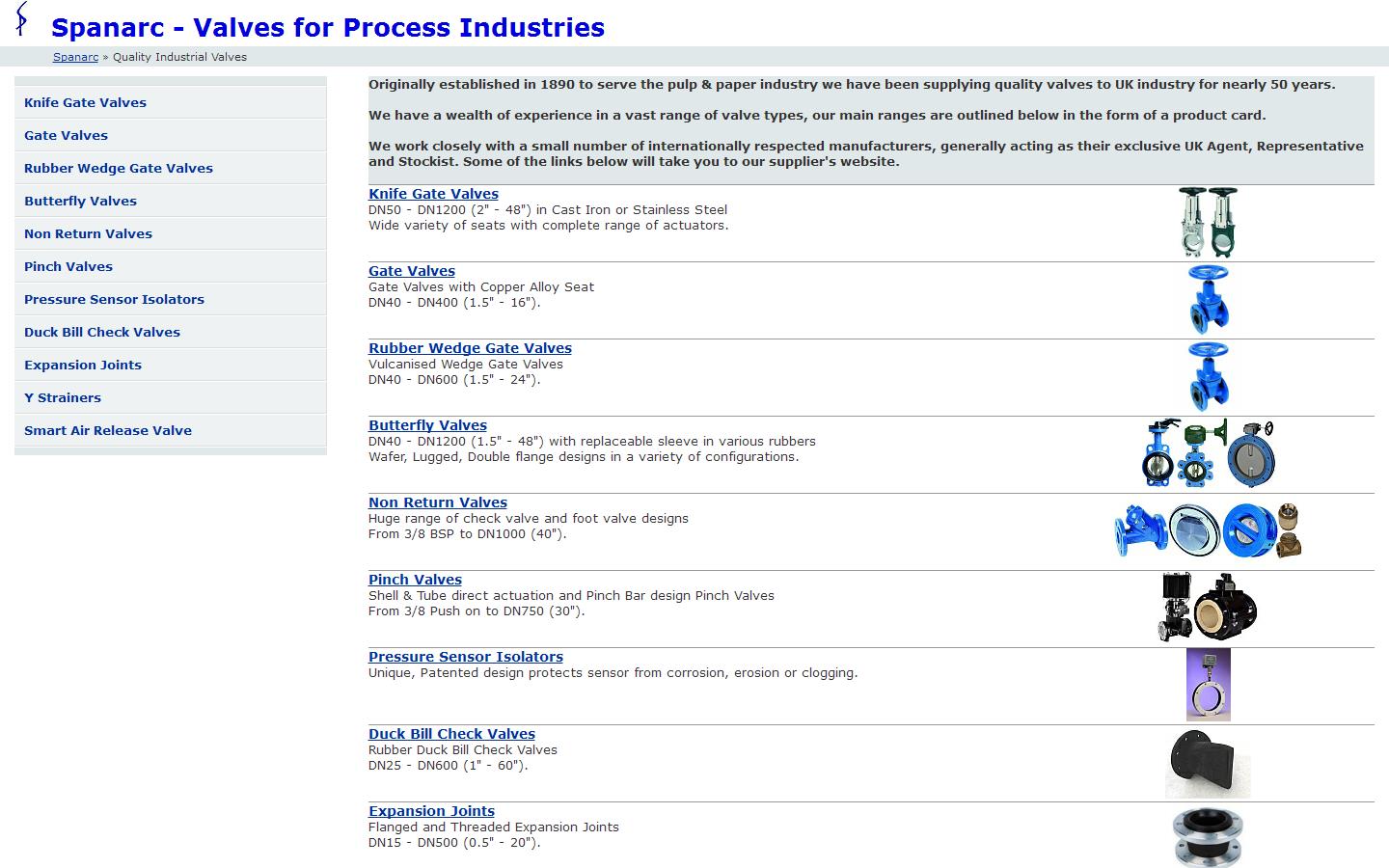 S & P Spanarc Website
