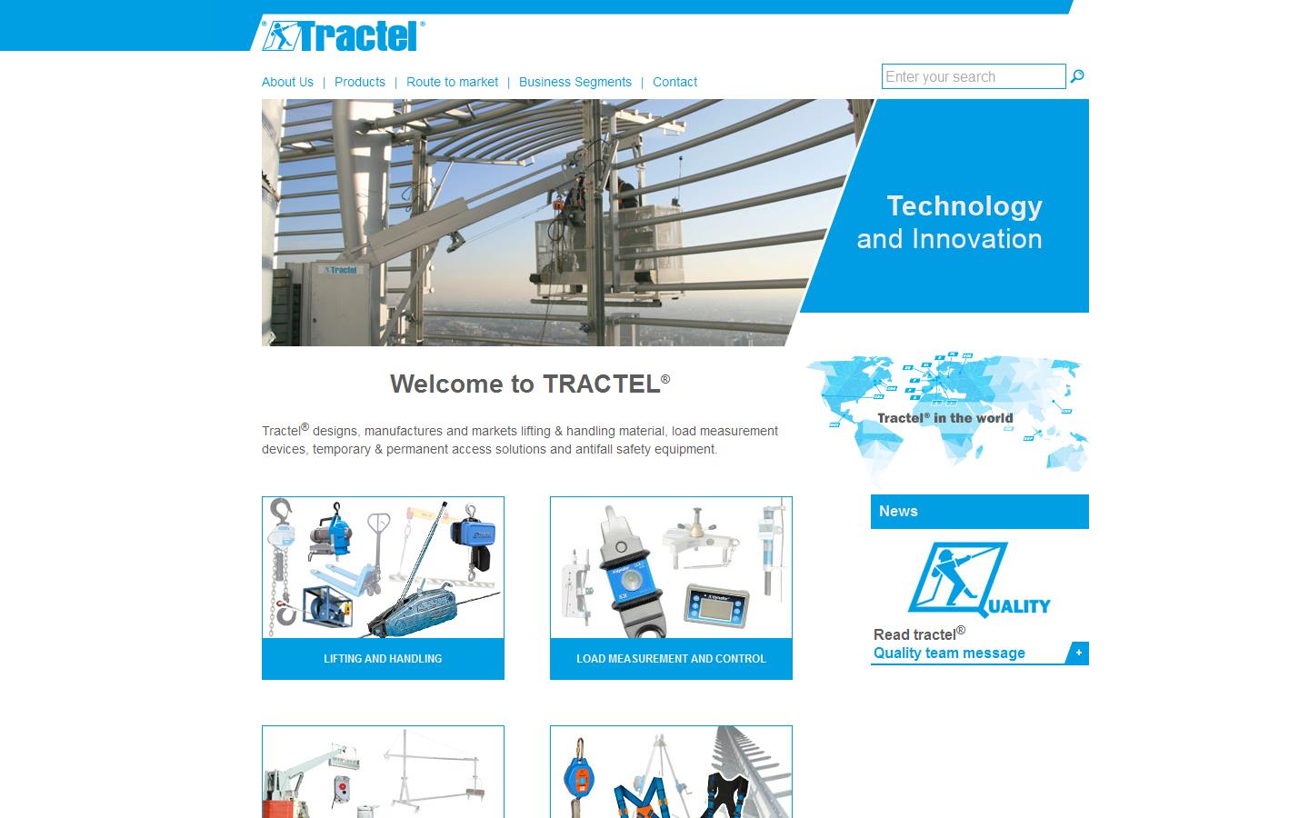 Tractel UK Ltd Website