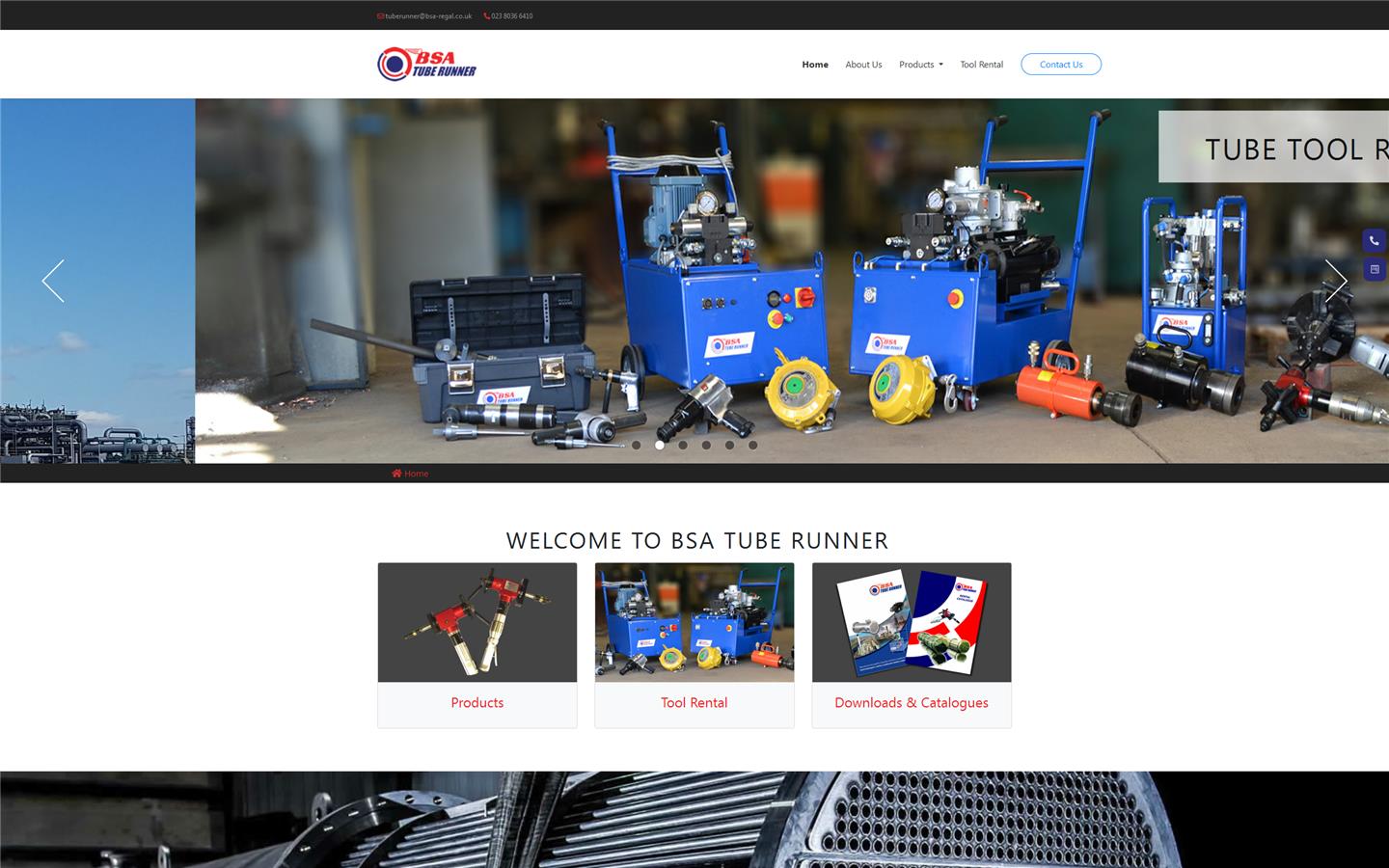 B S A Tube Runner Website