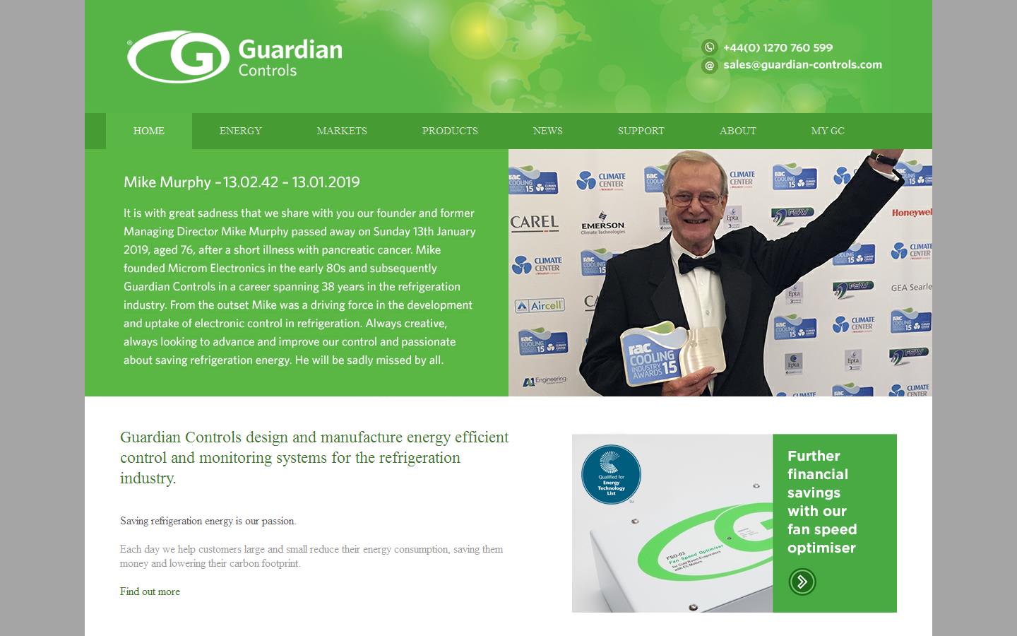 Guardian Controls International Ltd Website
