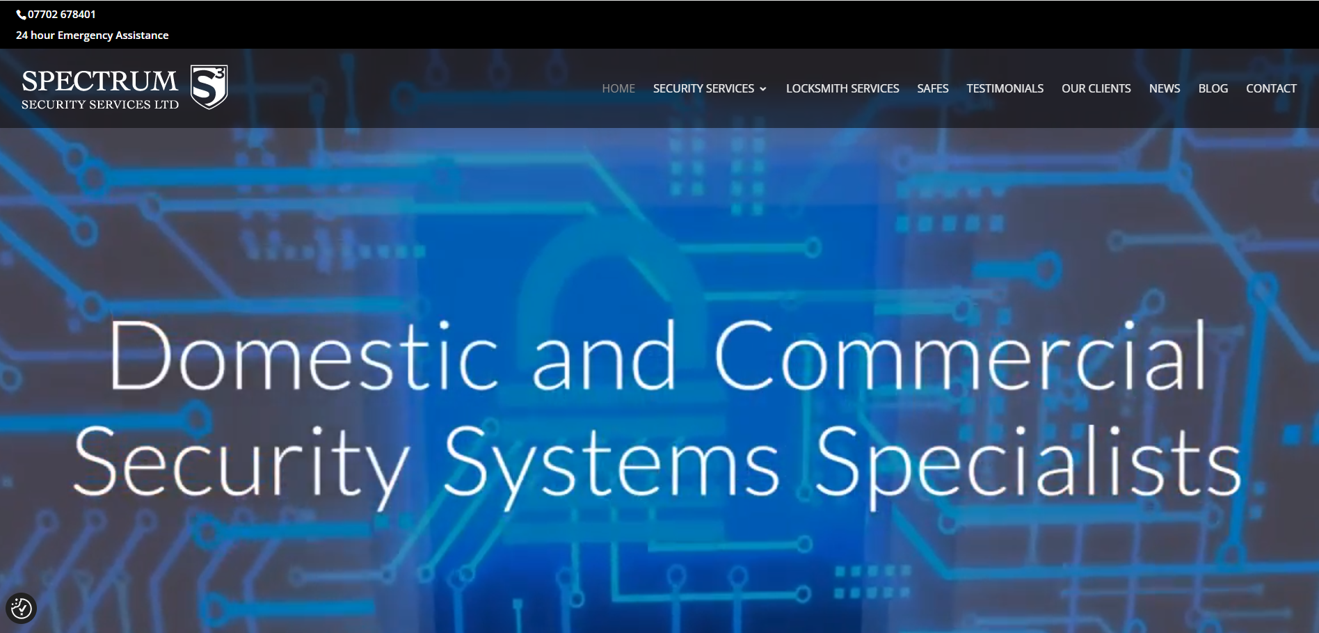 Spectrum Security Services Ltd Website