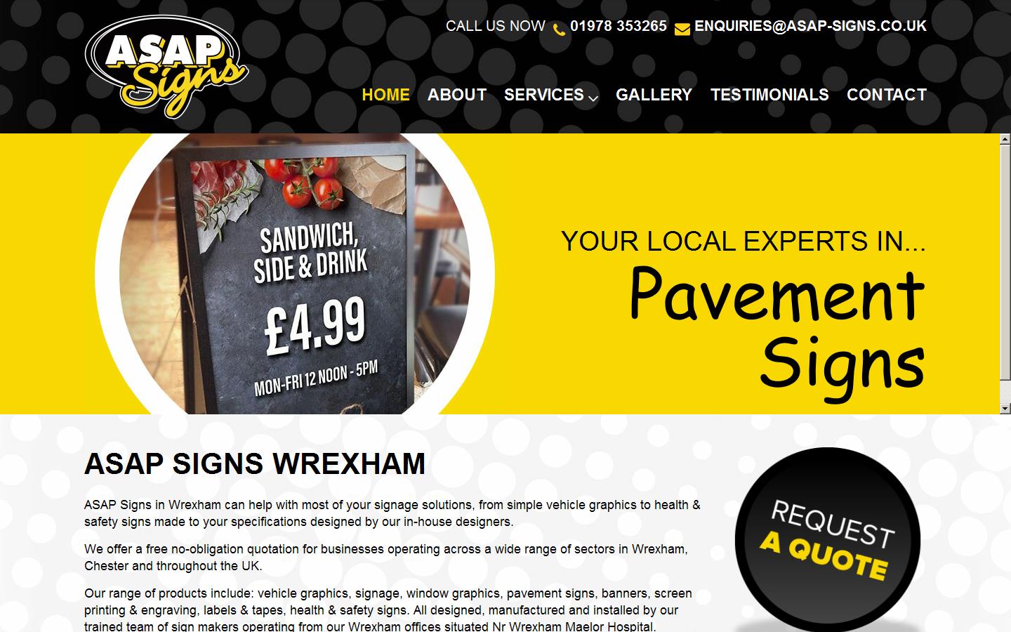 A S A P Signs Website