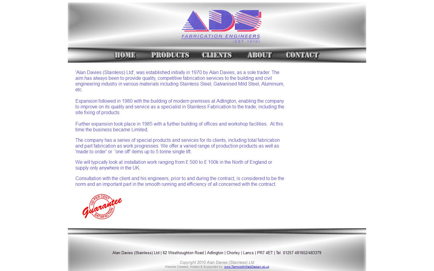 Alan Davies Stainless Website