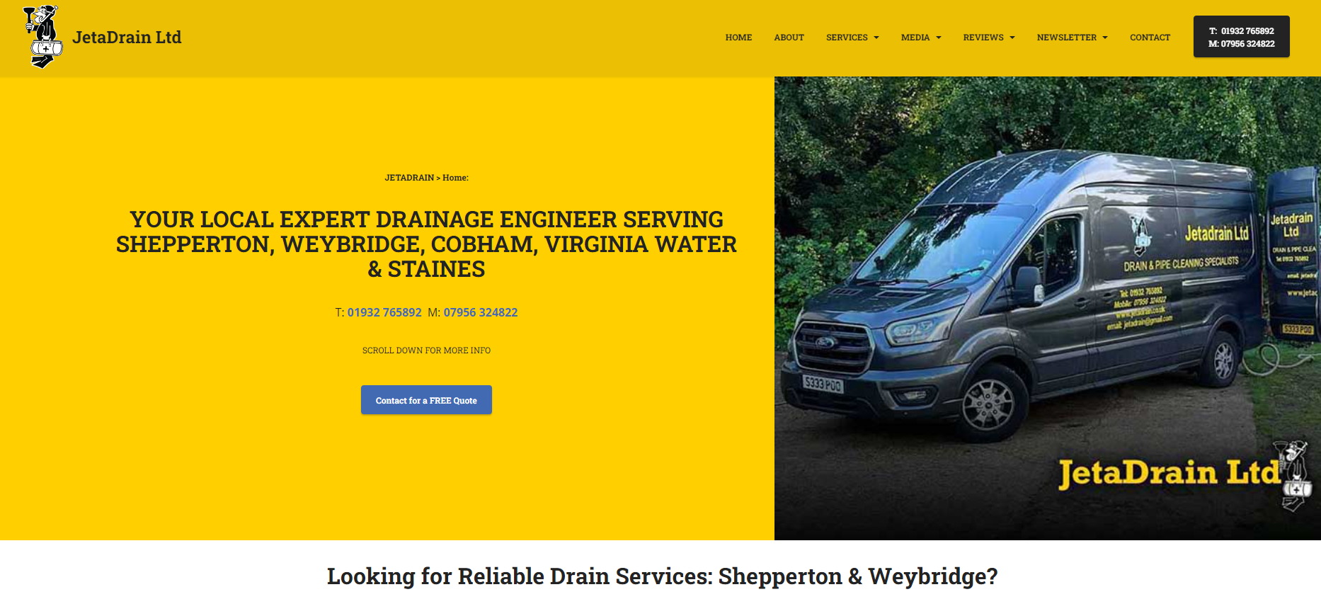Jetadrain Ltd Website