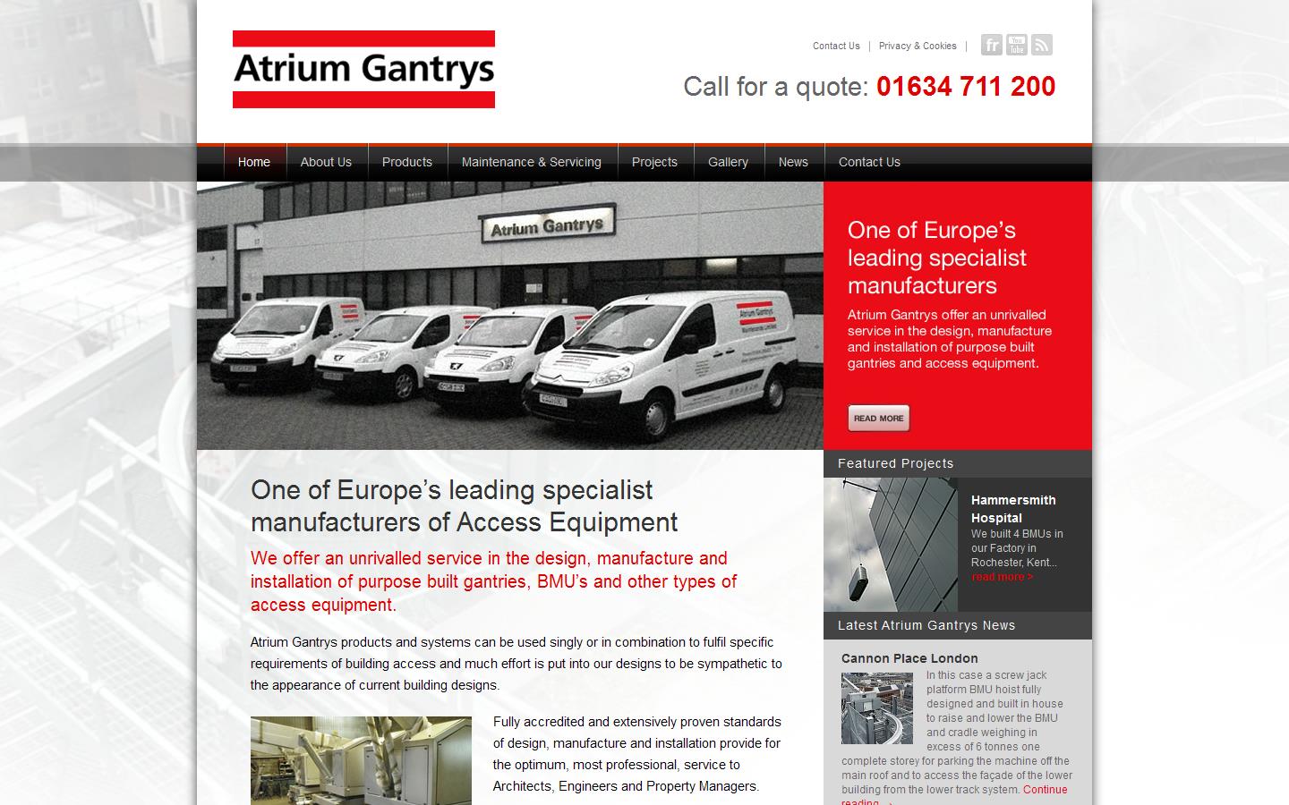 Atrium Gantrys Maintenance Ltd Website