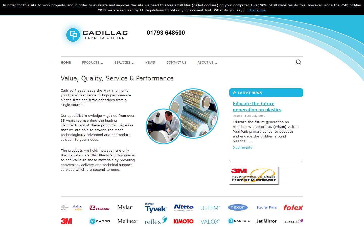 Cadillac Plastic Ltd Website