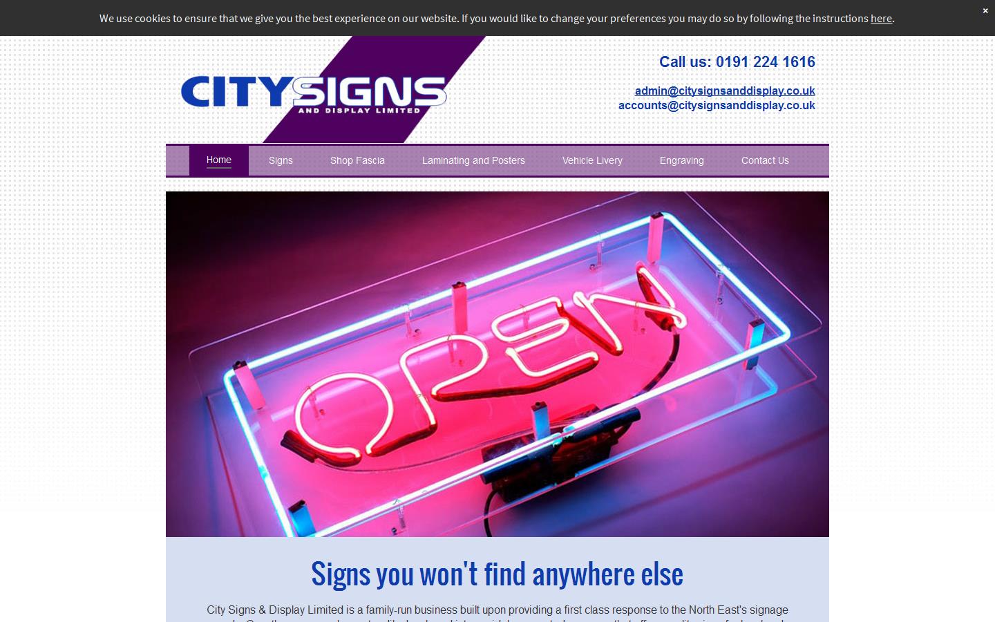 City Signs & Display Ltd Website