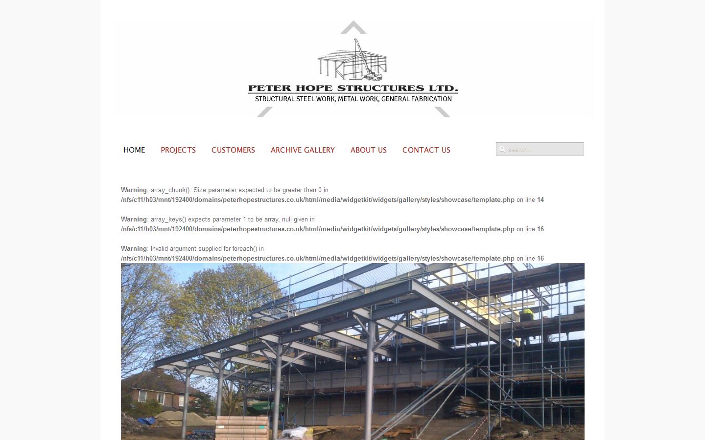 Peter Hope Structures Ltd Website