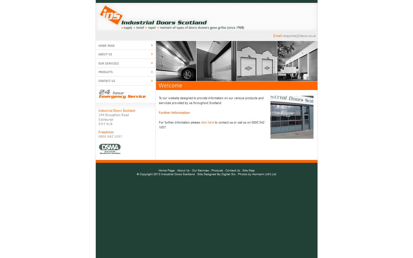 Industrial Doors Scotland Website