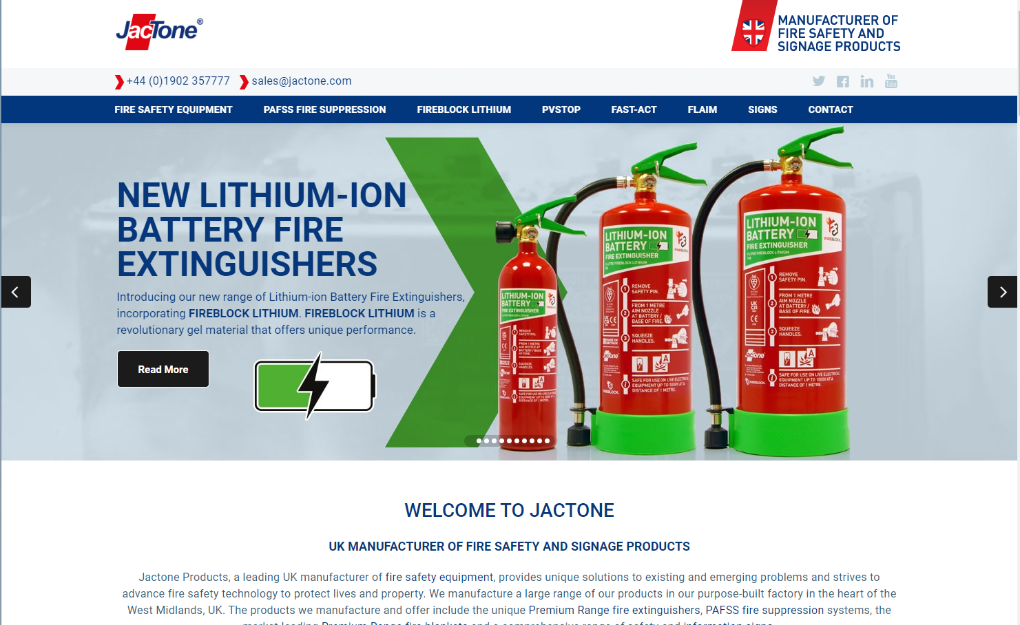 Jactone Products Ltd Website