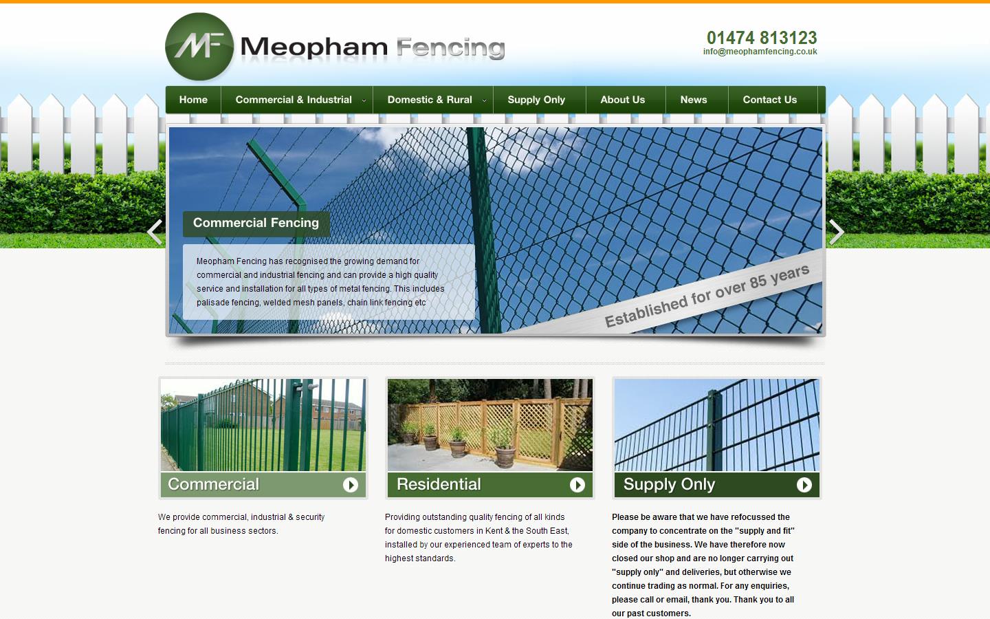 Meopham Fencing Works Website