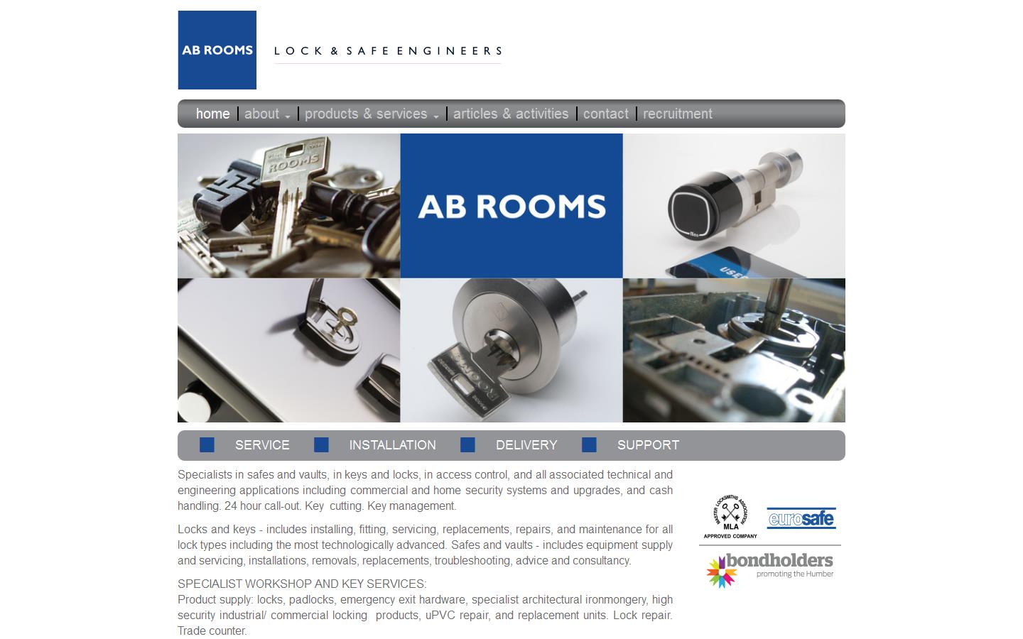 A B Rooms Website