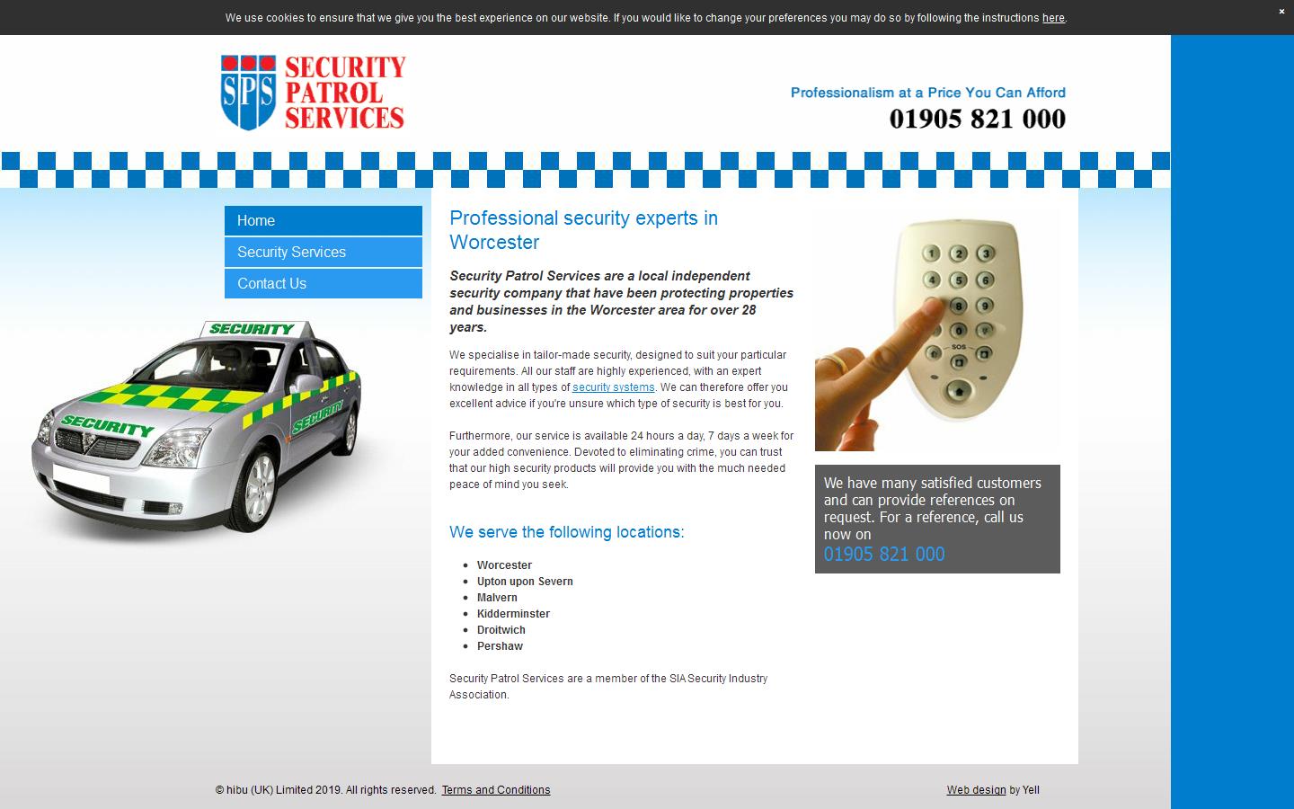 Security Patrol Services Website