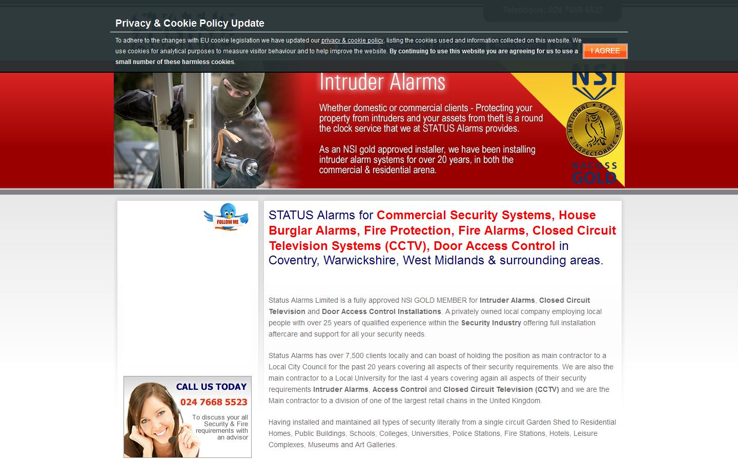 Status Alarms Website