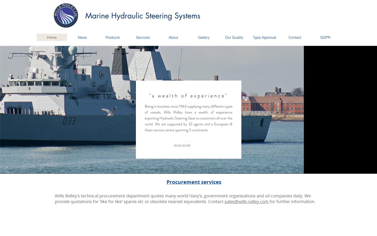 Wills Ridley Ltd Website