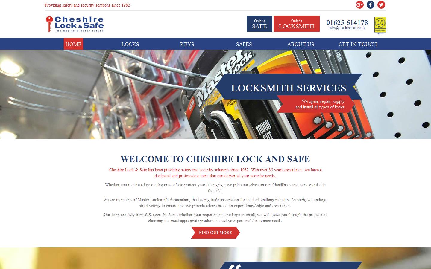 Cheshire Lock & Safe Website