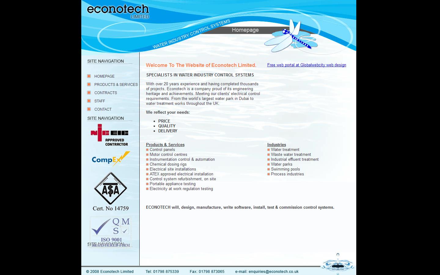 Econotech Ltd Website