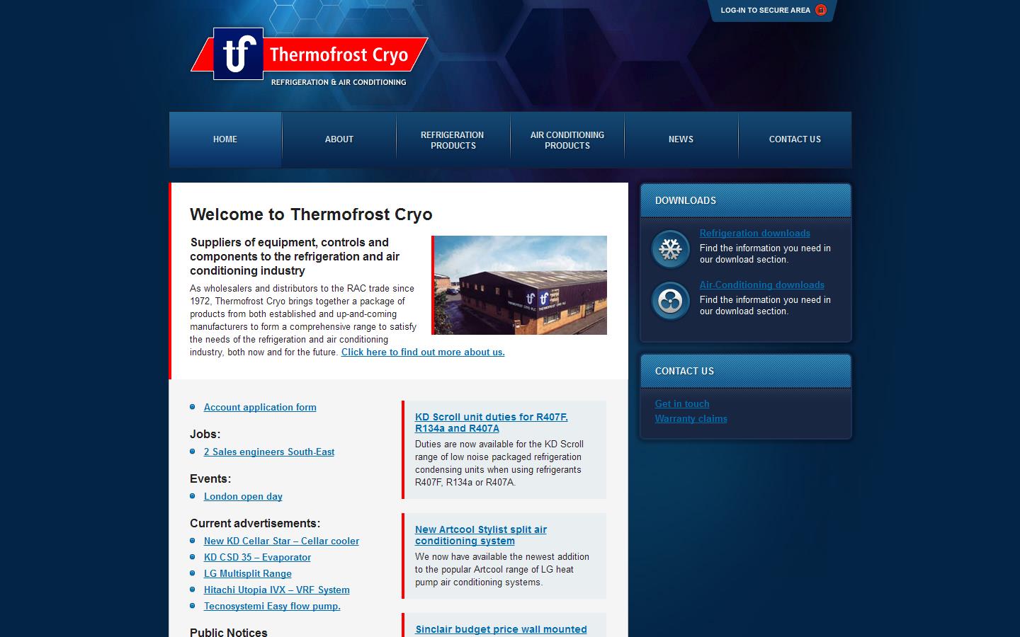 Thermofrost Cryo Website