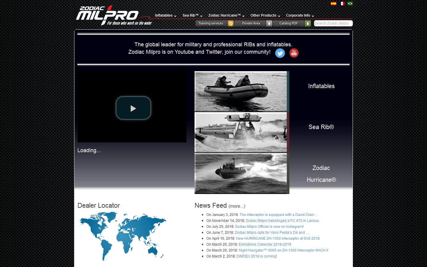 Zodiac Milpro UK Ltd Website