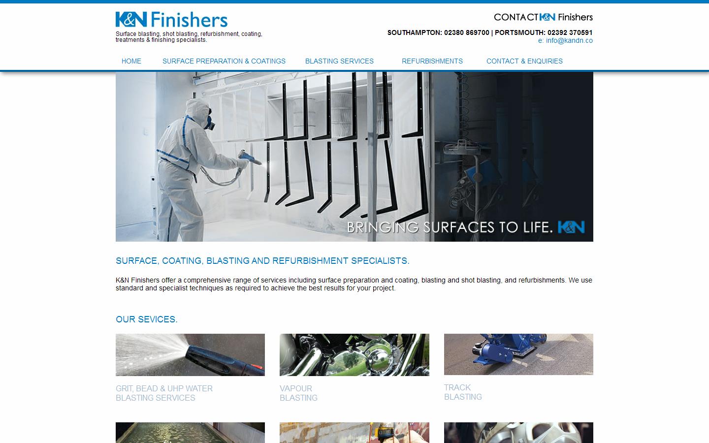 K & N Finishers Website