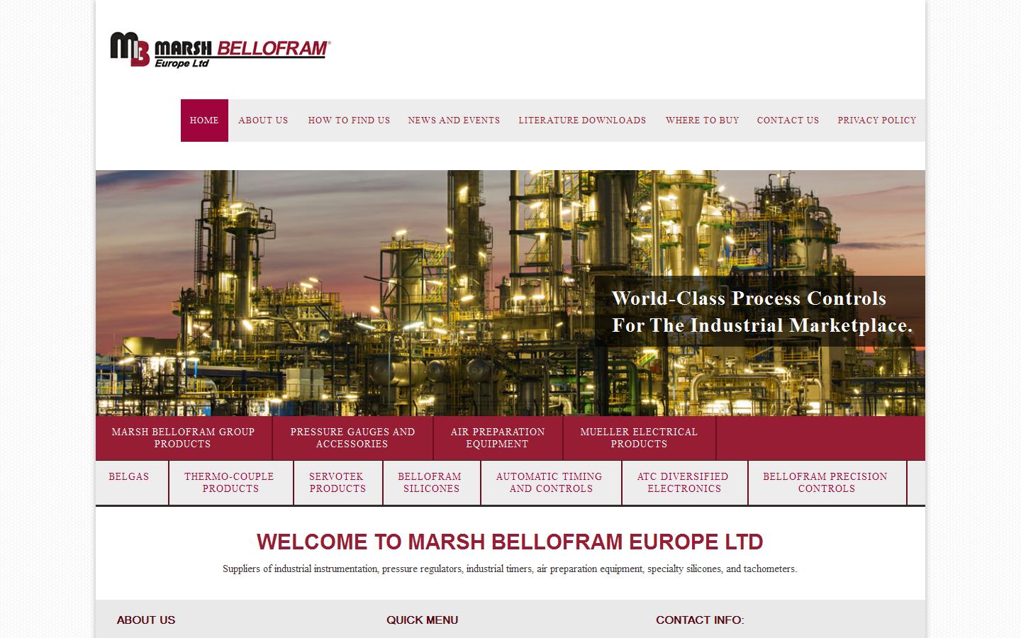 Marsh Bellofram Europe Ltd Website