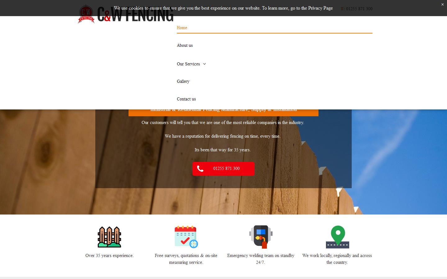 C & W Fencing Ltd Website