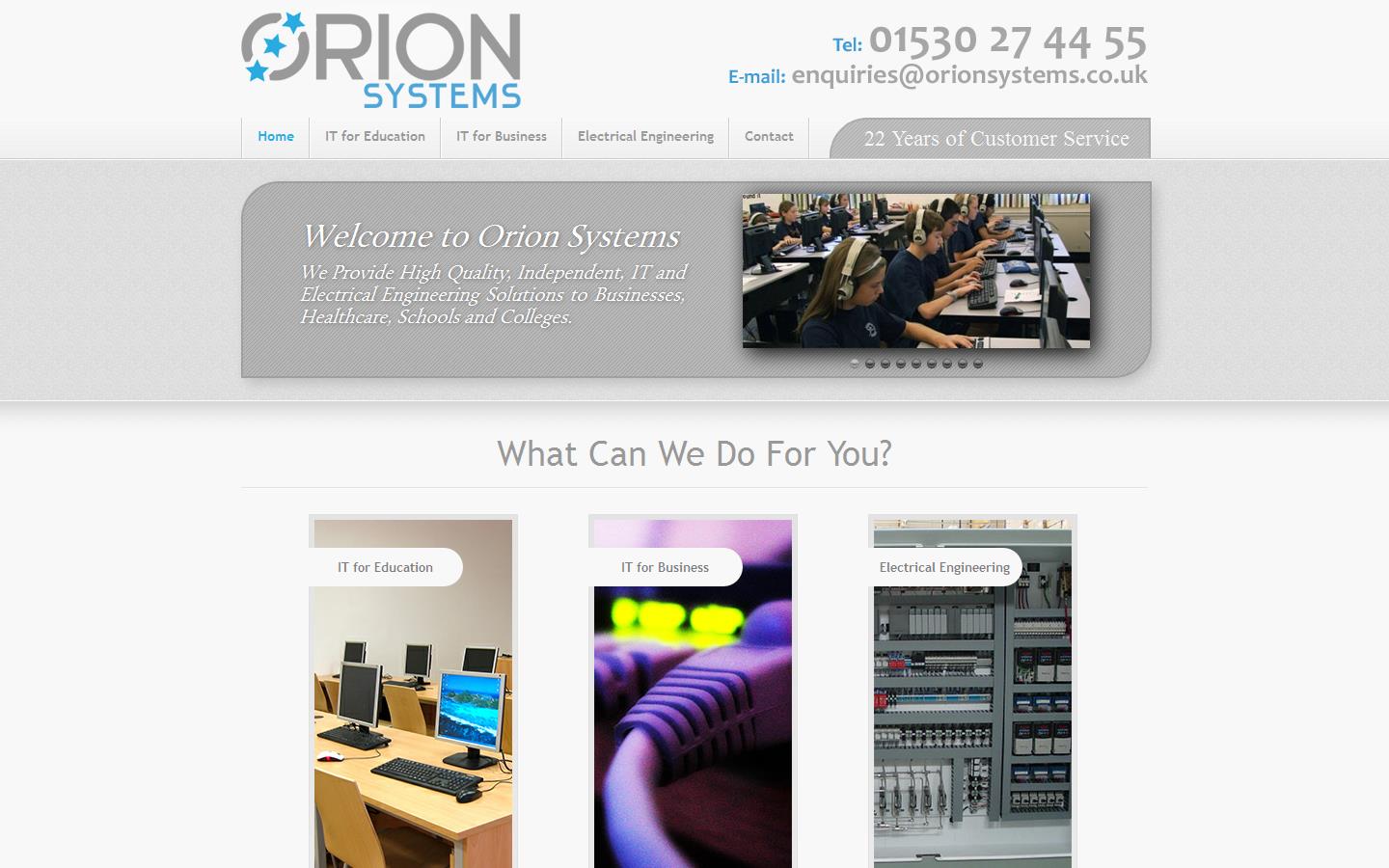 Orion Systems Website