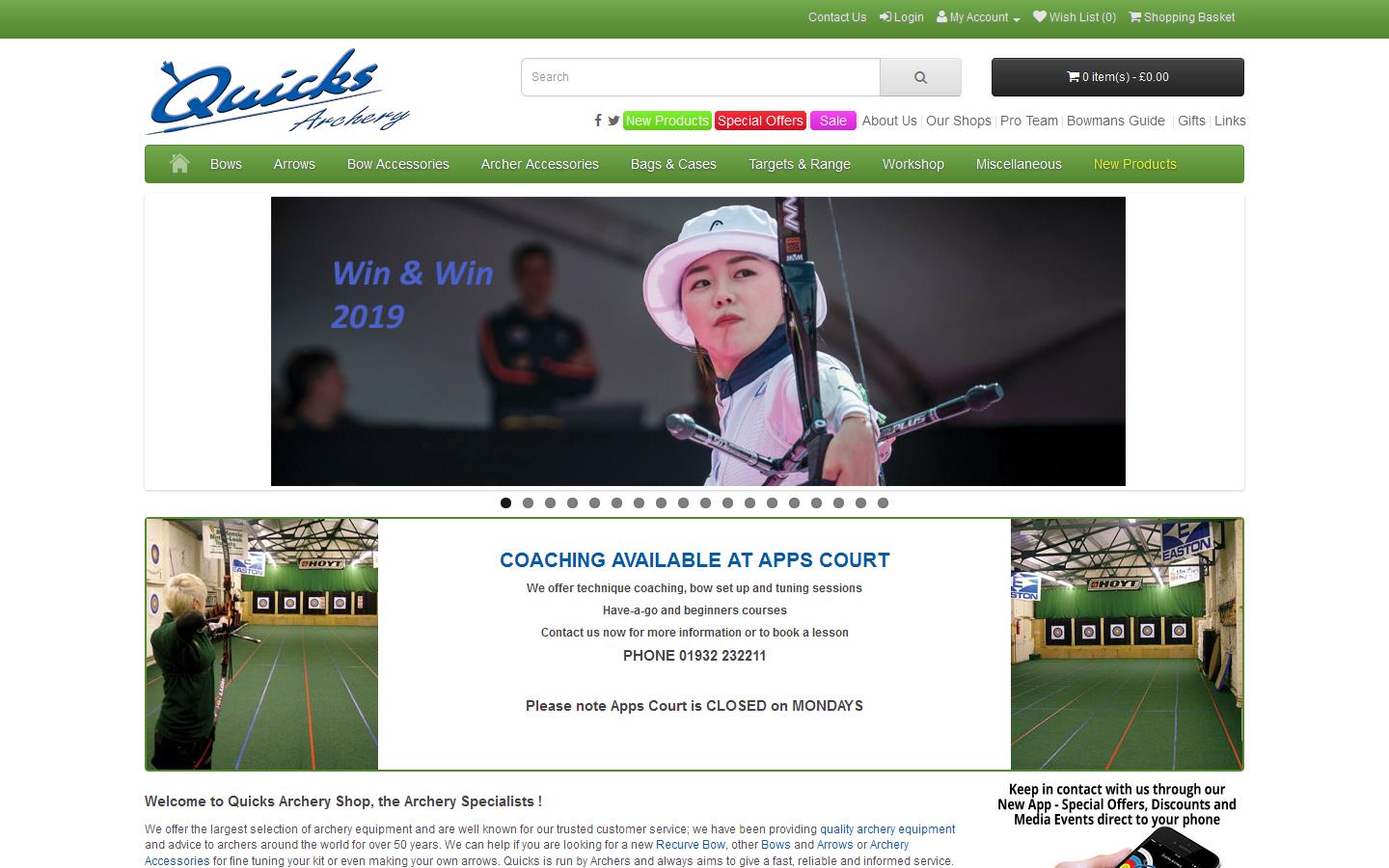 Quicks Archery Website