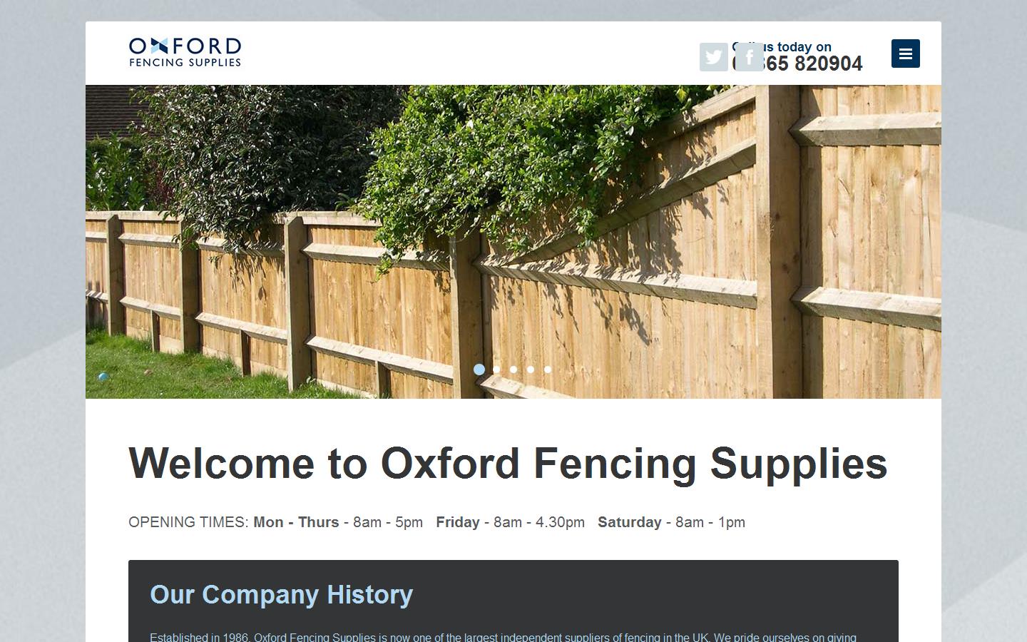Oxford Fencing Supplies Website