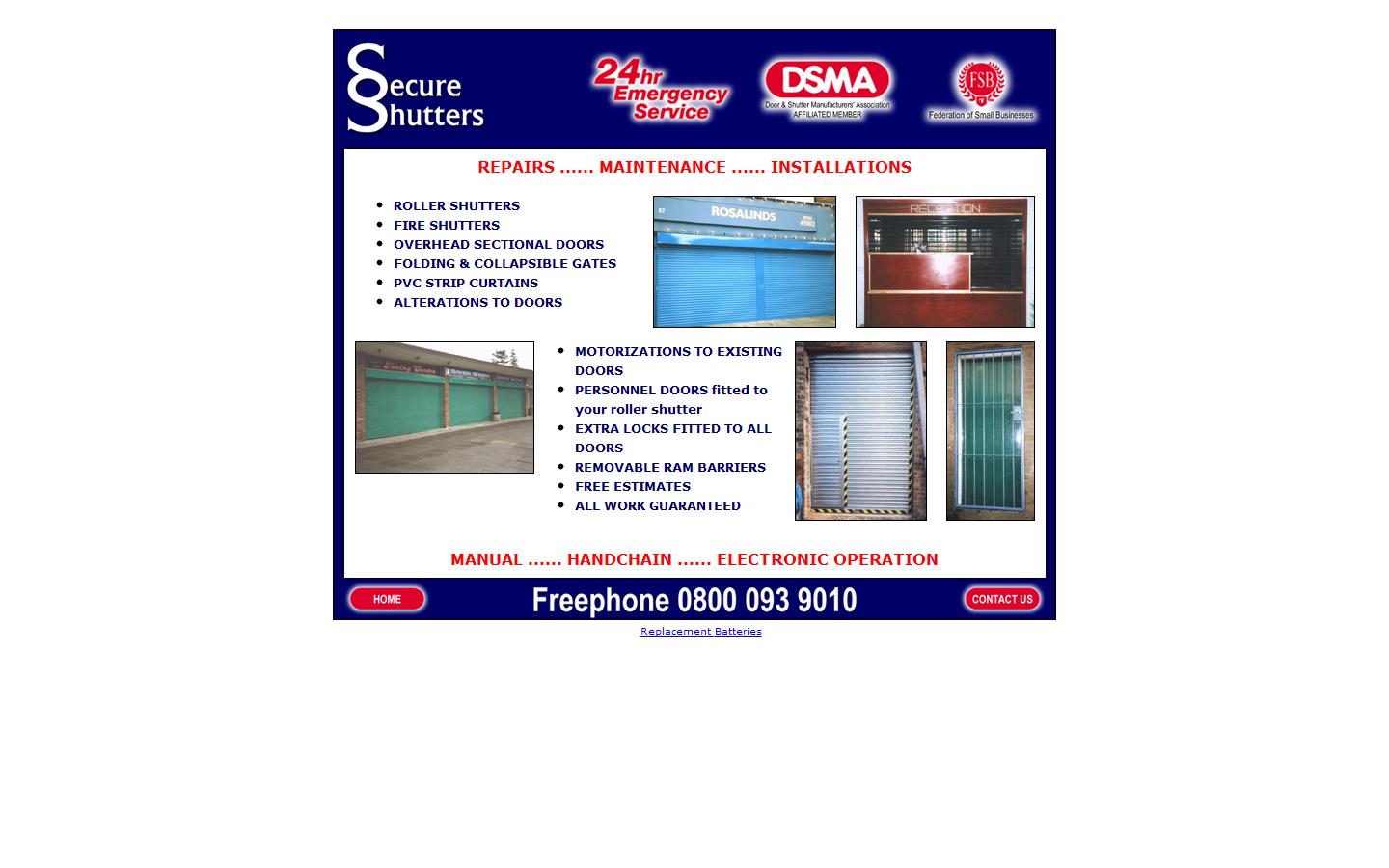 Secure Shutters Website